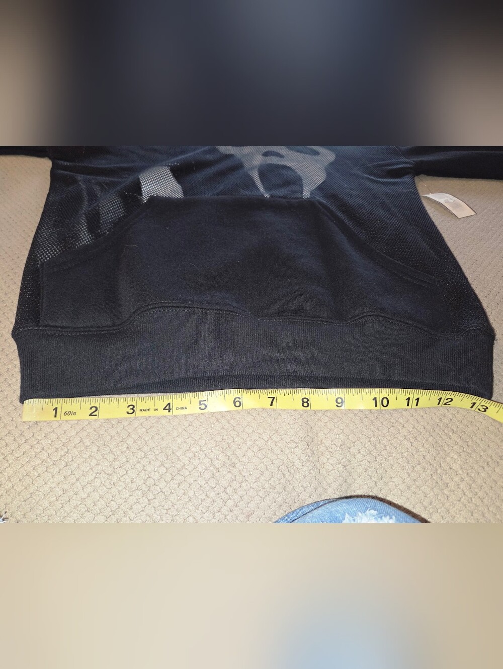 New Ghostface Adult Graphic Black Pullover Hoodie with Long Sleeves Size XS - Picture 7 of 16